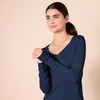 Amazon Essentials Women’s Lightweight Long-Sleeve V-Neck Sweater(Navy)