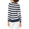 Amazon Essentials Women’s Lightweight Long-Sleeve V-Neck Sweater(Navy White Rugby Stripe)