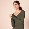Amazon Essentials Women’s Lightweight Long-Sleeve V-Neck Sweater(Olive)