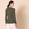 Amazon Essentials Women’s Lightweight Long-Sleeve V-Neck Sweater(Olive)