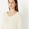 Amazon Essentials Women’s Lightweight Long-Sleeve V-Neck Sweater(Pale Peach)