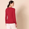 Amazon Essentials Women’s Lightweight Long-Sleeve V-Neck Sweater(Red)