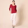 Amazon Essentials Women’s Lightweight Long-Sleeve V-Neck Sweater(Red)