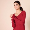 Amazon Essentials Women’s Lightweight Long-Sleeve V-Neck Sweater(Red)