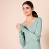 Amazon Essentials Women’s Lightweight Long-Sleeve V-Neck Sweater(Sage Green Heather)