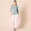 Amazon Essentials Women’s Lightweight Long-Sleeve V-Neck Sweater(Sage Green Heather)