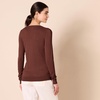 Amazon Essentials Women’s Lightweight Long-Sleeve V-Neck Sweater(Toffee Brown)