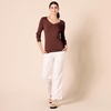 Amazon Essentials Women’s Lightweight Long-Sleeve V-Neck Sweater(Toffee Brown)