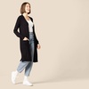 Amazon Essentials Women’s Lightweight Longer Length Open-Front Long-Sleeve Cardigan Sweater(Black)