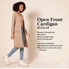 Amazon Essentials Women’s Lightweight Longer Length Open-Front Long-Sleeve Cardigan Sweater(Camel Heather)