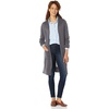 Amazon Essentials Women’s Lightweight Longer Length Open-Front Long-Sleeve Cardigan Sweater(Charcoal Heather)