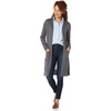 Amazon Essentials Women’s Lightweight Longer Length Open-Front Long-Sleeve Cardigan Sweater(Charcoal Heather)