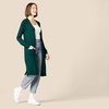 Amazon Essentials Women’s Lightweight Longer Length Open-Front Long-Sleeve Cardigan Sweater(Dark Green)