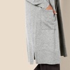 Amazon Essentials Women’s Lightweight Longer Length Open-Front Long-Sleeve Cardigan Sweater(Light Grey Heather)