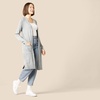 Amazon Essentials Women’s Lightweight Longer Length Open-Front Long-Sleeve Cardigan Sweater(Light Grey Heather)