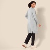 Amazon Essentials Women’s Lightweight Longer Length Open-Front Long-Sleeve Cardigan Sweater(Light Grey Heather)