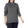 Amazon Essentials Women’s Lightweight Mock Neck Pullover Sweater, Regular Fit (Available in Plus Size)(Charcoal Heather)
