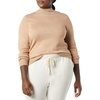 Amazon Essentials Women’s Lightweight Mock Neck Pullover Sweater, Regular Fit (Available in Plus Size)(Taupe Heather)