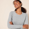 Amazon Essentials Women’s Lightweight Soft Crewneck Sweater, 100% Cotton, Plus(Light Grey Heather)