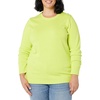 Amazon Essentials Women’s Lightweight Soft Crewneck Sweater, 100% Cotton, Plus(Lime Green)