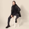 Amazon Essentials Women’s Long Sleeve Fisherman Cable Knit Turtleneck Sweater (Available in Plus Size)(Black)