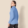 Amazon Essentials Women’s Long Sleeve Fisherman Cable Knit Turtleneck Sweater (Available in Plus Size)(Blue)