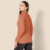 Amazon Essentials Women’s Long Sleeve Fisherman Cable Knit Turtleneck Sweater (Available in Plus Size)(Caramel)