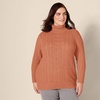 Amazon Essentials Women’s Long Sleeve Fisherman Cable Knit Turtleneck Sweater (Available in Plus Size)(Caramel)
