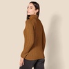 Amazon Essentials Women’s Long Sleeve Fisherman Cable Knit Turtleneck Sweater (Available in Plus Size)(Dark Chestnut Brown Heather)