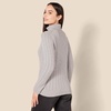 Amazon Essentials Women’s Long Sleeve Fisherman Cable Knit Turtleneck Sweater (Available in Plus Size)(Light Grey Heather)