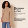 Amazon Essentials Women’s Long Sleeve Fisherman Cable Knit Turtleneck Sweater (Available in Plus Size)(Navy)