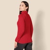 Amazon Essentials Women’s Long Sleeve Fisherman Cable Knit Turtleneck Sweater (Available in Plus Size)(Red)