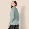 Amazon Essentials Women’s Long Sleeve Fisherman Cable Knit Turtleneck Sweater (Available in Plus Size)(Sage Green Heather)