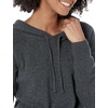 Amazon Essentials Women’s Long Sleeve Soft Touch Hooded Pullover Sweater(Charcoal Heather)