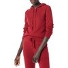 Amazon Essentials Women’s Long Sleeve Soft Touch Hooded Pullover Sweater(Dark Red)