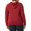 Amazon Essentials Women’s Long Sleeve Soft Touch Hooded Pullover Sweater(Dark Red)
