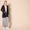 Amazon Essentials Women’s Long-Sleeve Jersey Stitch Open-Front Cardigan(Black Heather)
