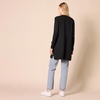 Amazon Essentials Women’s Long-Sleeve Jersey Stitch Open-Front Cardigan(Black Heather)