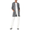 Amazon Essentials Women’s Long-Sleeve Jersey Stitch Open-Front Cardigan(Charcoal Heather)