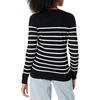 Amazon Essentials Women’s Long-Sleeve Lightweight Crewneck Sweater, Flattering (Available in Plus Size)(Black Grey White Stripe)