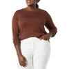 Amazon Essentials Women’s Long-Sleeve Lightweight Crewneck Sweater, Flattering (Available in Plus Size)(Brown)
