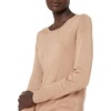 Amazon Essentials Women’s Long-Sleeve Lightweight Crewneck Sweater, Flattering (Available in Plus Size)(Camel Heather)