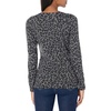 Amazon Essentials Women’s Long-Sleeve Lightweight Crewneck Sweater, Flattering (Available in Plus Size)(Grey Cheetah Print)