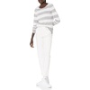 Amazon Essentials Women’s Long-Sleeve Lightweight Crewneck Sweater, Flattering (Available in Plus Size)(Light Grey Heather Stripe)