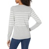 Amazon Essentials Women’s Long-Sleeve Lightweight Crewneck Sweater, Flattering (Available in Plus Size)(Light Grey Heather White Placed Stripe)