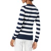 Amazon Essentials Women’s Long-Sleeve Lightweight Crewneck Sweater, Flattering (Available in Plus Size)(Navy White Rugby Stripe)