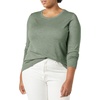 Amazon Essentials Women’s Long-Sleeve Lightweight Crewneck Sweater, Flattering (Available in Plus Size)(Sage Green Heather)