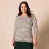 Amazon Essentials Women’s Long-Sleeve Lightweight Crewneck Sweater, Flattering (Available in Plus Size)(White Cheetah Print)