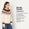 Amazon Essentials Women’s Oversized-Fit Fair Isle Crewneck Sweater, Heavyweight Cotton-Blend, Raglan Sleeves, Ribbed Trim(Cream Caramel Chevron Knit)
