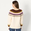 Amazon Essentials Women’s Oversized-Fit Fair Isle Crewneck Sweater, Heavyweight Cotton-Blend, Raglan Sleeves, Ribbed Trim(Cream Caramel Chevron Knit)
